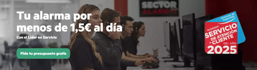 Tu alarmas con el Líder en Servicios por menos de 1,5€ al día