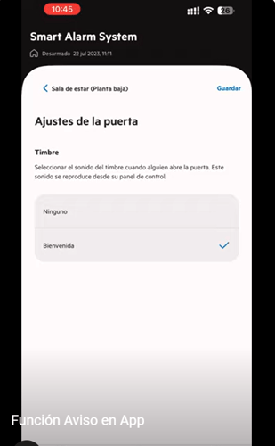 configura en la App la función de aviso de apertura de puertas y ventanas en tu sistema de alarma