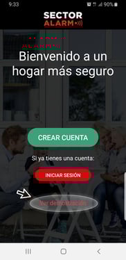 Bienvenido a la app de Sector Alarm