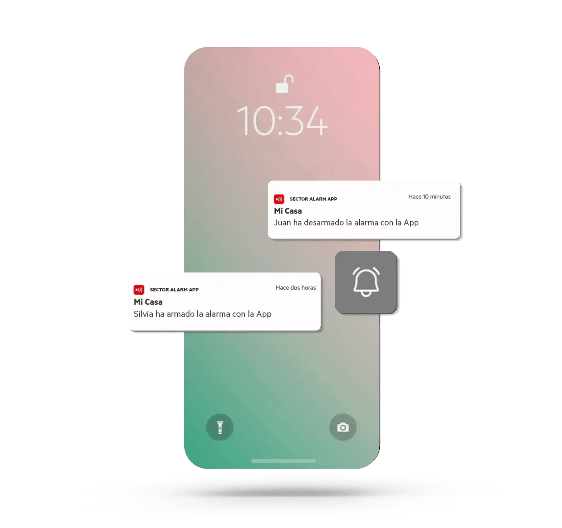 Alertas en tiempo real sector alarm app
