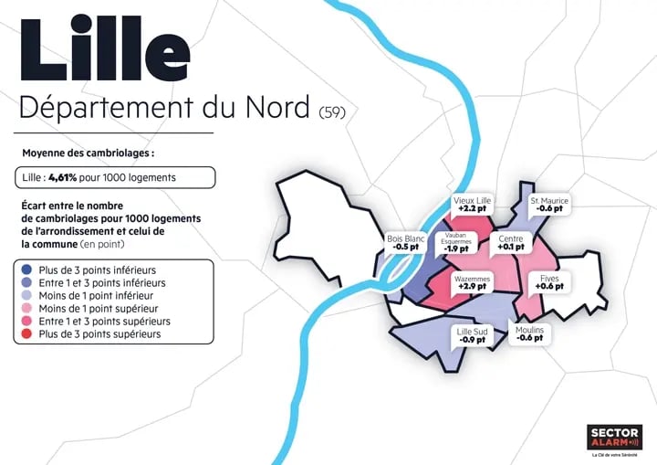 Cambriolages de logements à Lille 2022 Cambriolages de logements à Lille 2022