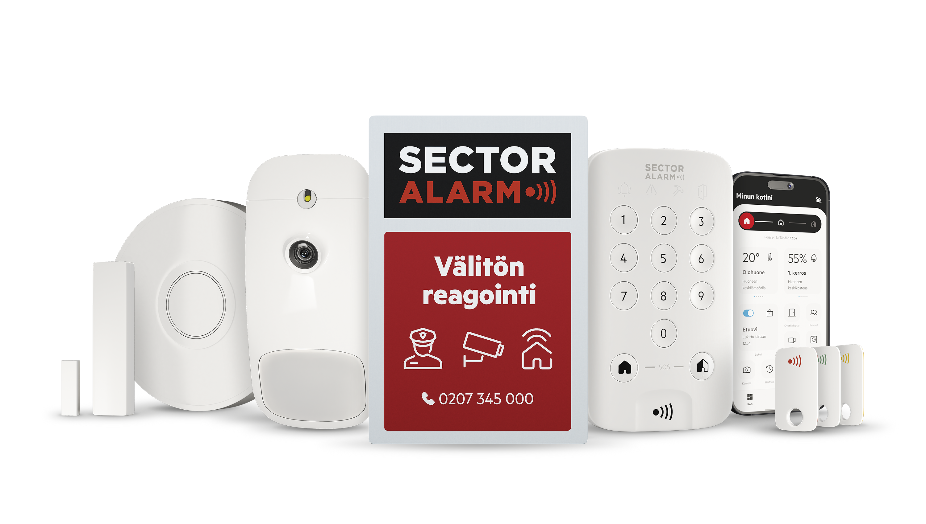 Mitä Sector Alarmin hälytysjärjestelmän hintaan sisältyy? Mitä Sector Alarmin hälytysjärjestelmän hintaan sisältyy?
