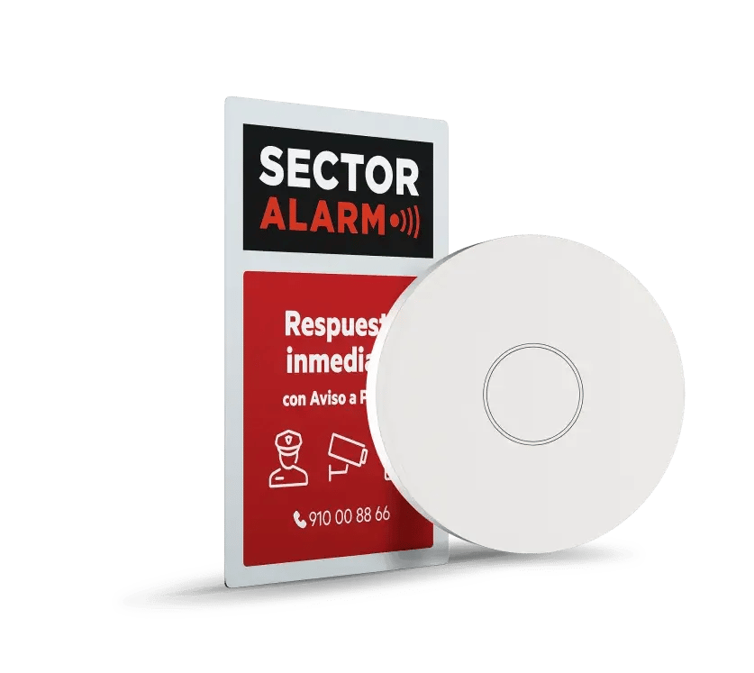 Detector de humo conectado 24/7, incluido en todos nuestros sistemas