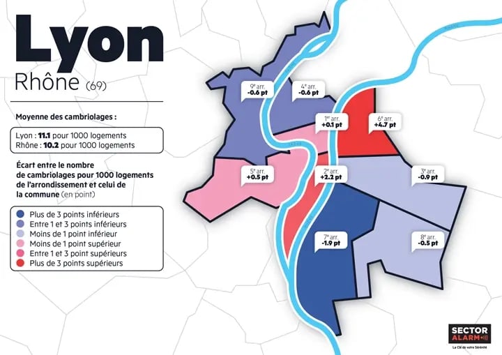 Quels sont les quartiers les plus cambriolés à Lyon ? Quels sont les quartiers les plus cambriolés à Lyon ?