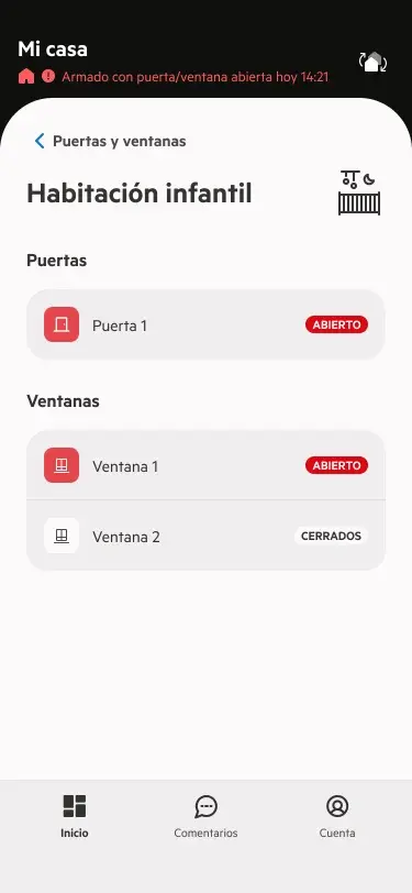 Control de puertas y ventanas