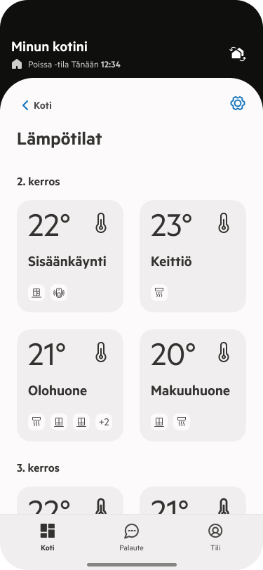Tarkista lämpötila ja ilmankosteus