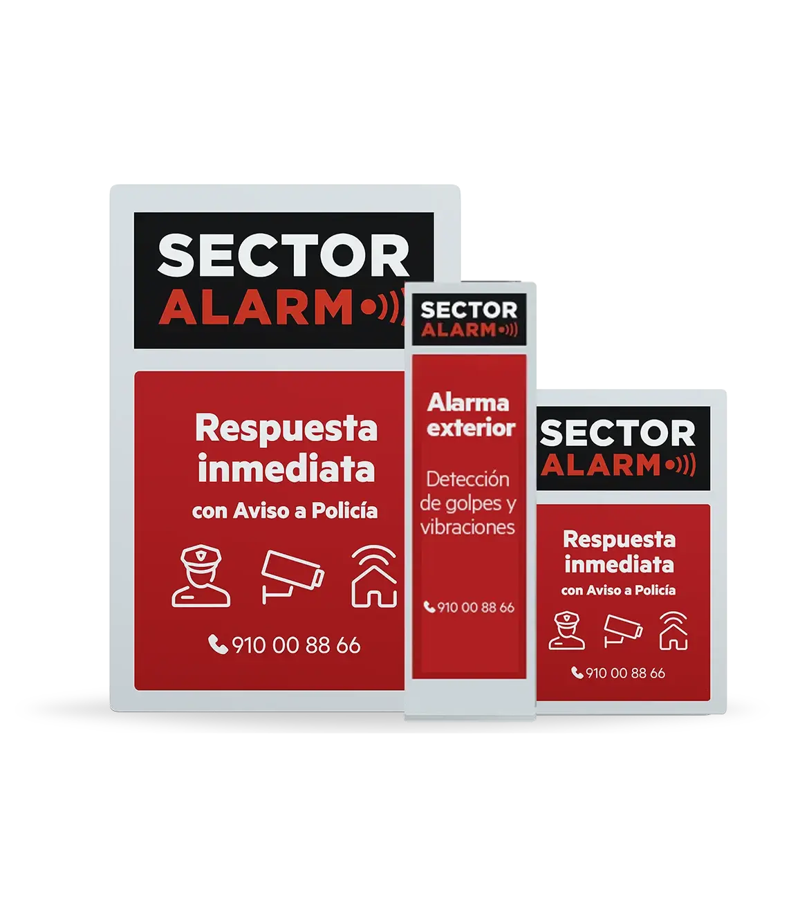 Placas y adhesivos de alarma