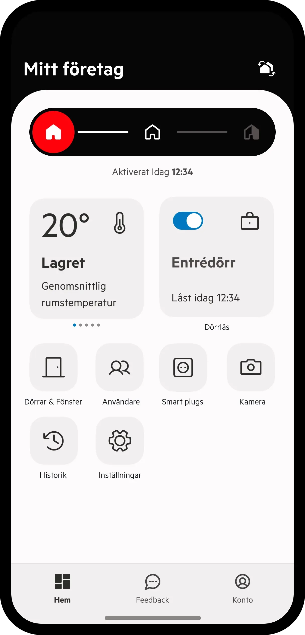 Larma på och av 